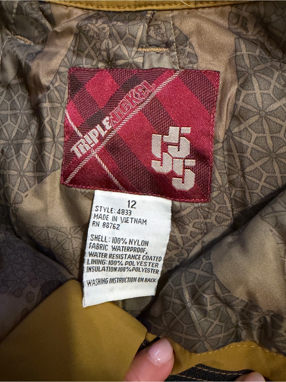 Kids Mustard Cargo Snow Pants with Multiple Pockets - Picture 7 of 7